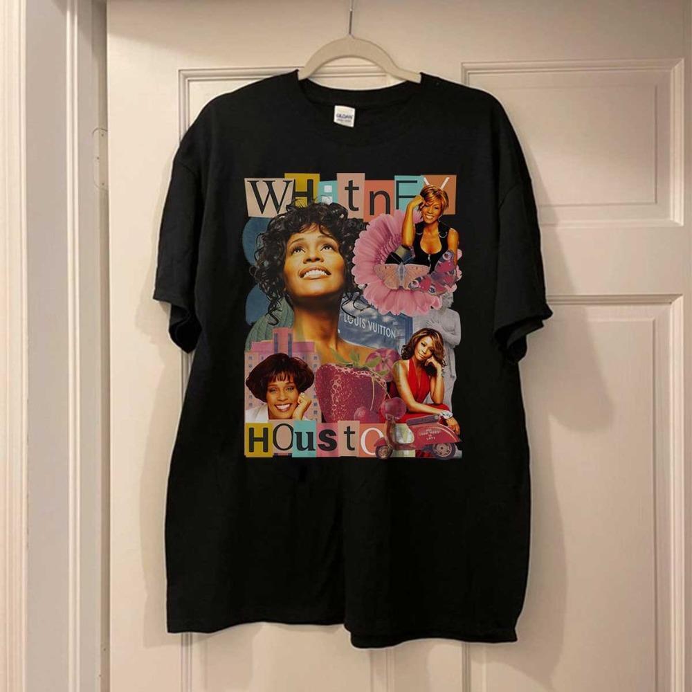 Whitney Houston Unisex Black T-Shirt